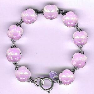 Catherine Popesco pink rosewater and silver bracelet